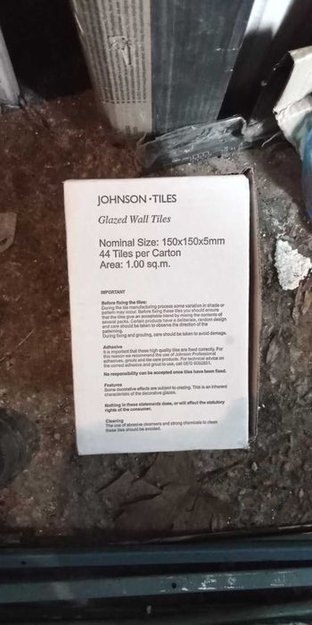 бели плочки 15х15см  2 кашона 2 м2