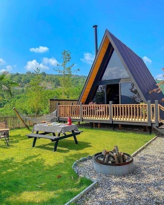 Cabana A -Frame de vânzare -lemn design modern foisoare