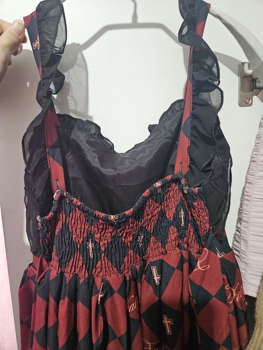 платье лолита  красное