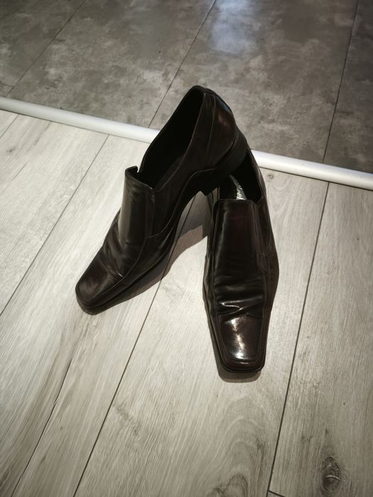 Pantofi eleganți bărbăți Leofex - Piele naturală maro/burgundy - Mărimea 43