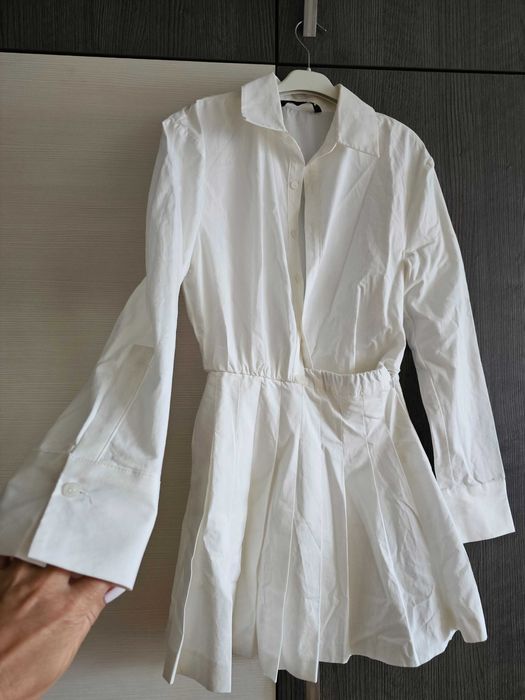 Бяла рокля Zara xs-s (34 -36). Нова