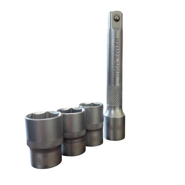 Динамометричен ключ 1/2″ 28-210Nm с вложки и удължение HAWEK