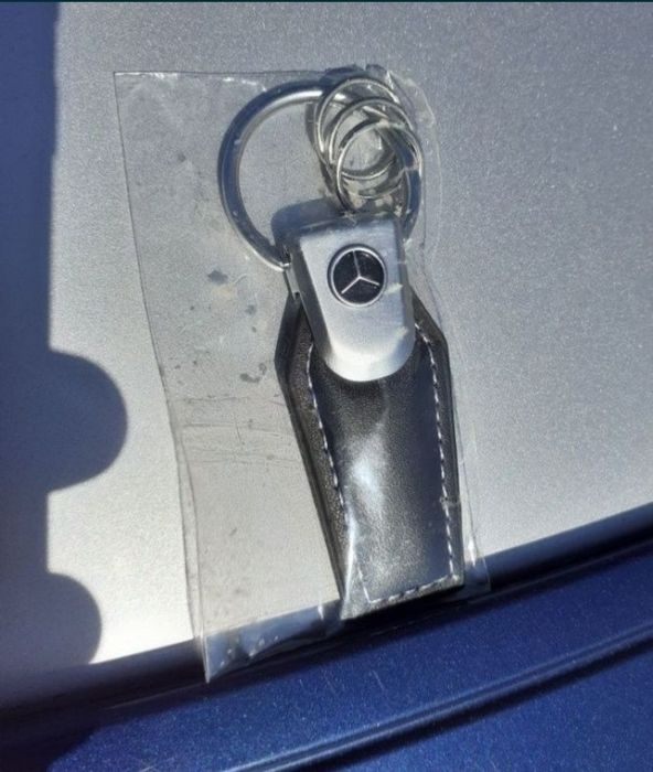 Breloc chei suport cheie mercedes benz audi volkswagen piele crom nou