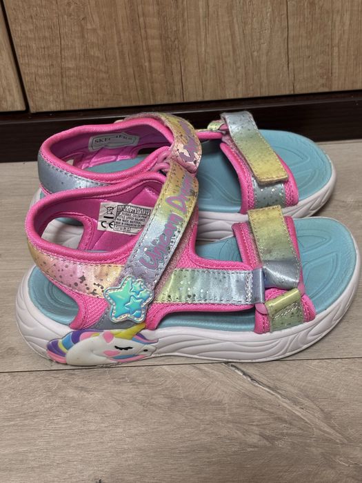 Sandale Skechers marime 28 curcubeu  cu luminite