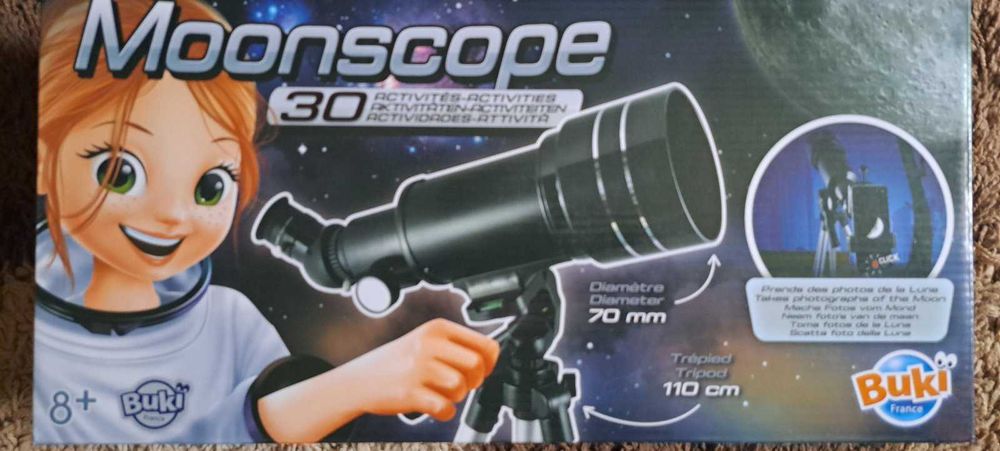 Нов лунен телескоп Buki France с 30 дейности -8+ детски