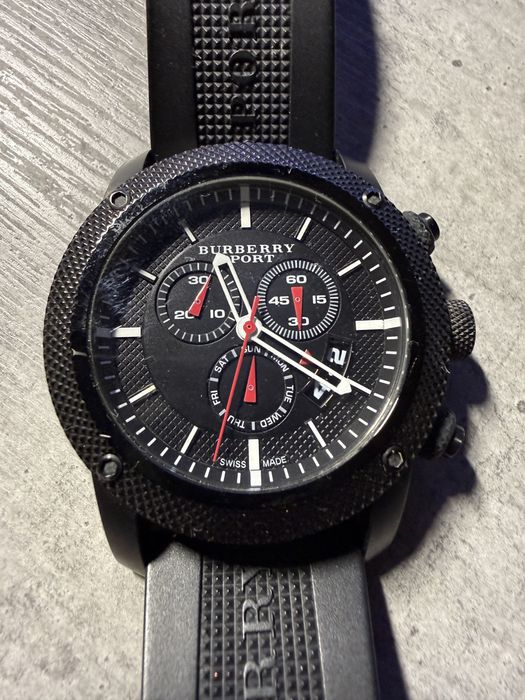Vând ceas Burberry Sport Chronograph — all black, curea silicon