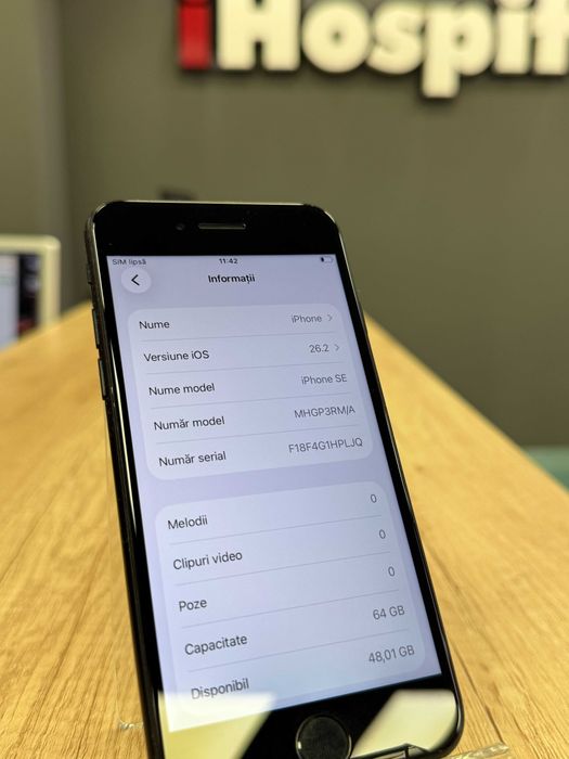 iPhone SE 64GB Black Negru 89% Baterie #1009