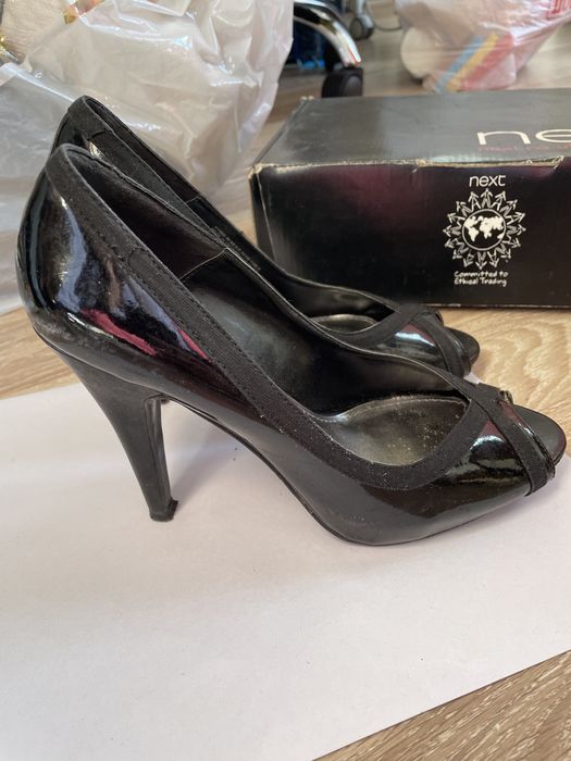 Черни лачени обувки Next