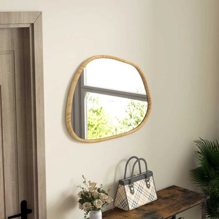 Стенно огледало HOMCOM, Винтидж дизайн, 80 см x 2.1 см x 60 см