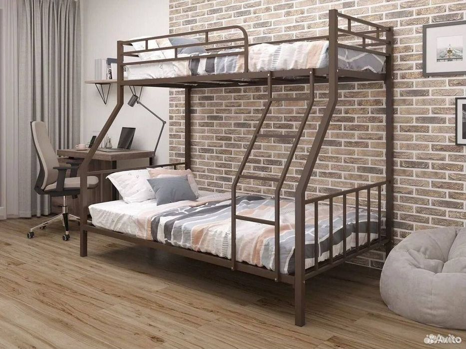 Двухъярусная кровать Loft krovat темир крават metal kalavat Лофт