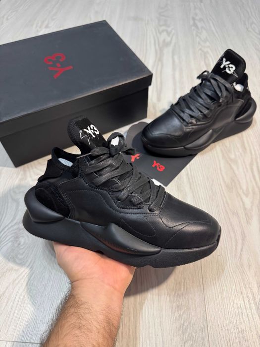 Adidasi Y-3, Kaiwa - Black Premium din Piele NOI Yohji Yamamoto Y3