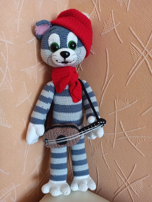 Кот Матроскин вязаный