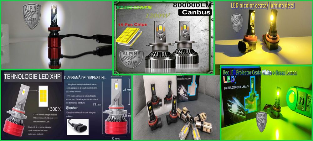 Bec far LED 120W becuri faruri/ proiectoare BMW Audi Mercedes Renault