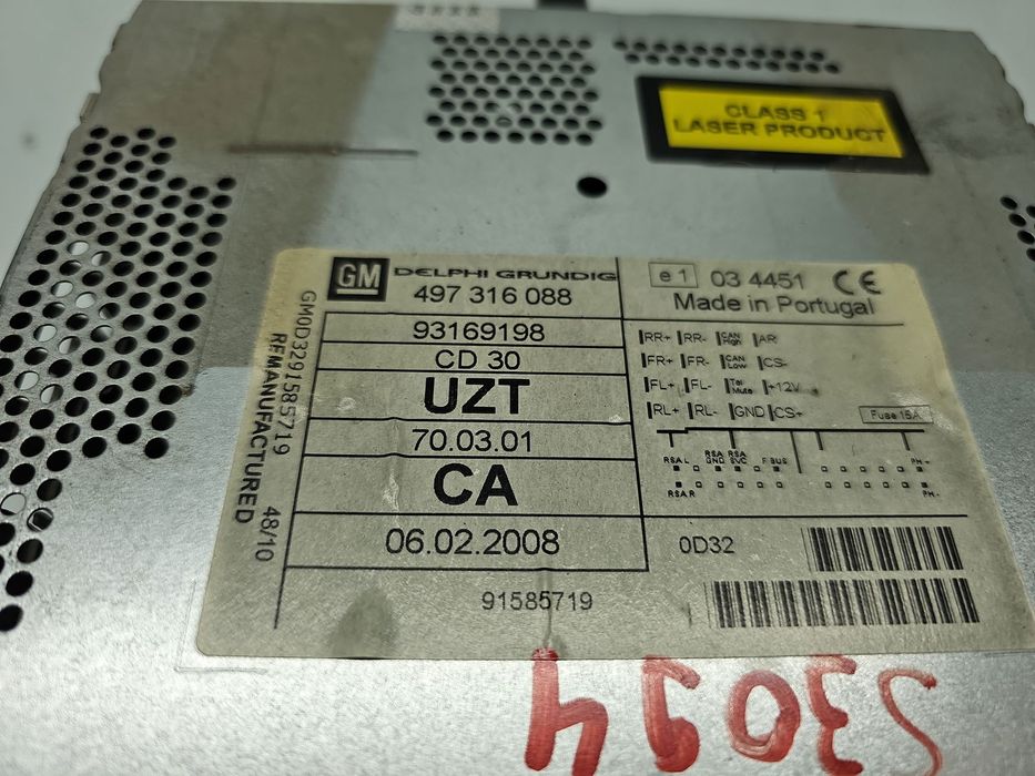 Radio CD Opel Corsa D [Fabr 2006-2013] 93169198