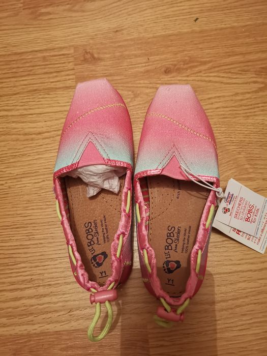 Tenisi fete Bobs by Skechers roz noi 32