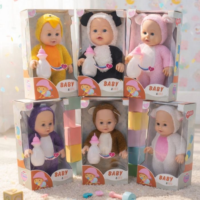 Интерактивна кукла бебе с костюм на животно – говори, смее се и плаче