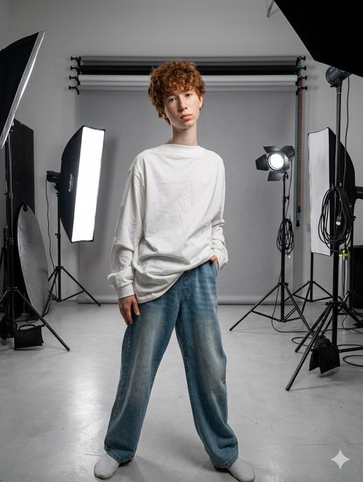 Джинсы - голубого оттенка