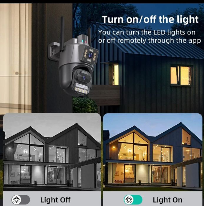 Cameră supraveghere exterior, Wifi, 4K (Ultra HD) 8MP, PTZ, ICsee