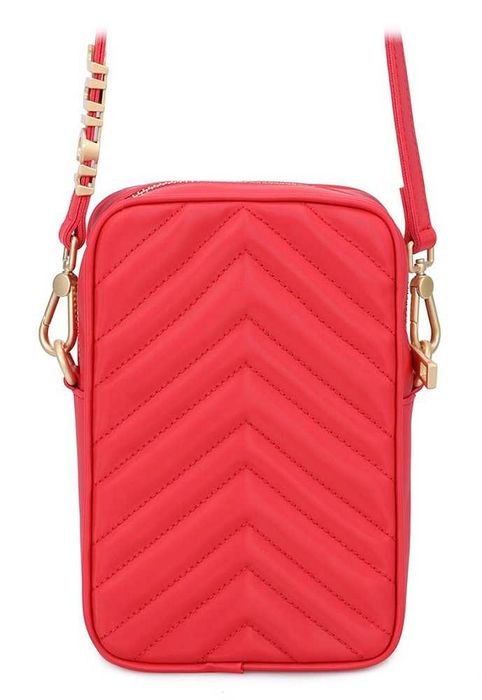 JUICY COUTURE – Дамска чанта с капитониран ефект "RED & GOLD" нова