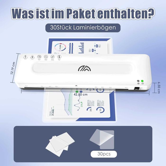 Laminator A3, laminare cald/rece - 3 buc/min, eficient si rapid, Nou