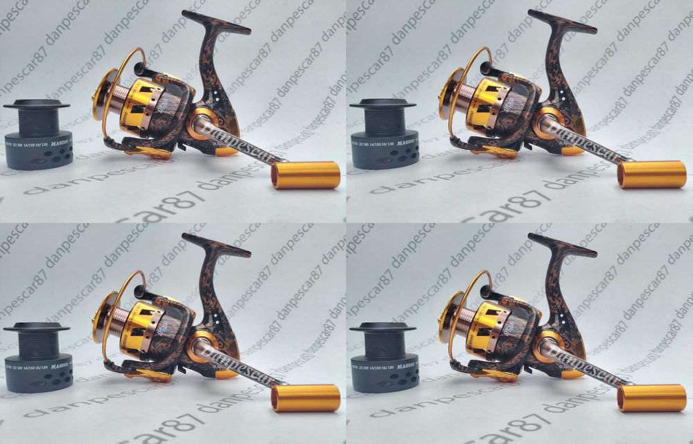SET 4 Mulinete WIND BLADE MA6000 11 rulmenti pentru crap
