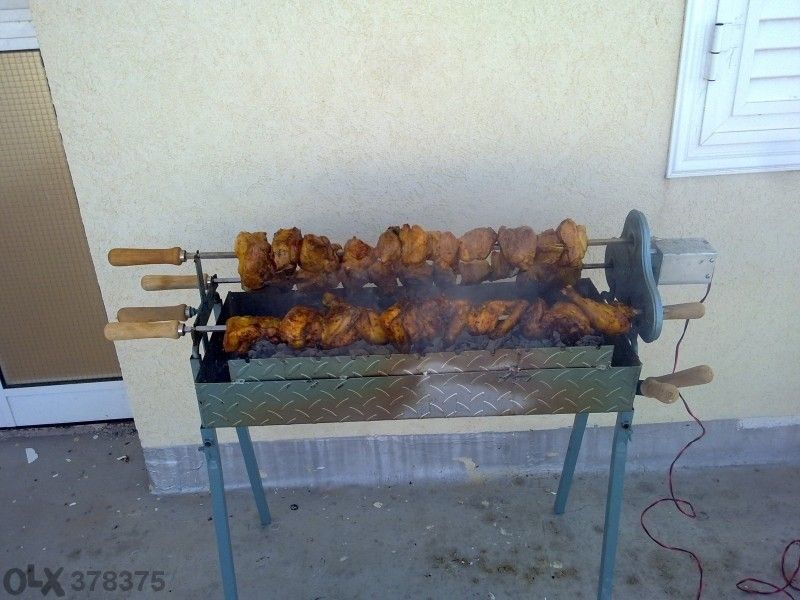 Барбекю на Дървени Въглища - Кипърска Сувла,Гръцко Барбекю,Въртящ Грил