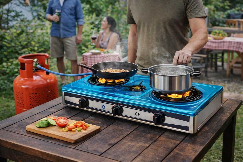 Aragaz exterior inox cu 3 arzatoare 149 lei