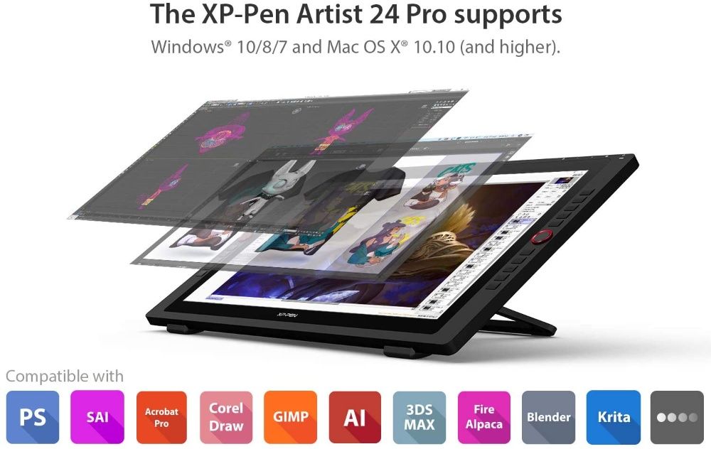 Распродажа! Графический планшет c экраном XP-Pen Artist 24 Pro 2K QHD