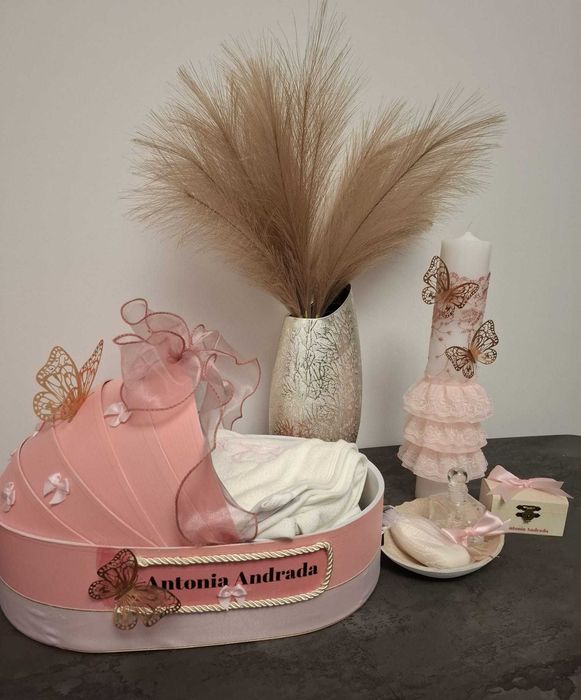 Set trusou complet si lumanare pentru botez