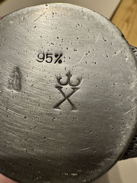 Trofeu golf din Staniu / Cositor argint aprox 300grame