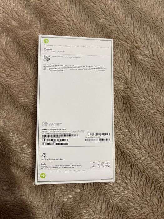 Iphone 16 black 256 gb