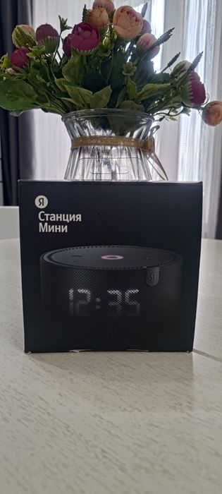 Яндекс Станция Мини с часами — состояние новой, гарантия
