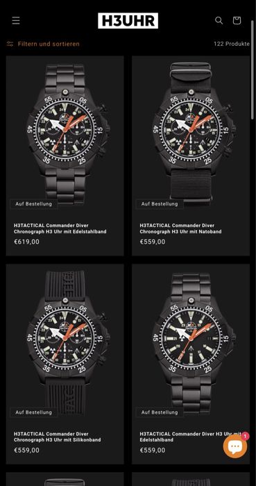 Швейцарские часы H3TACTICAL