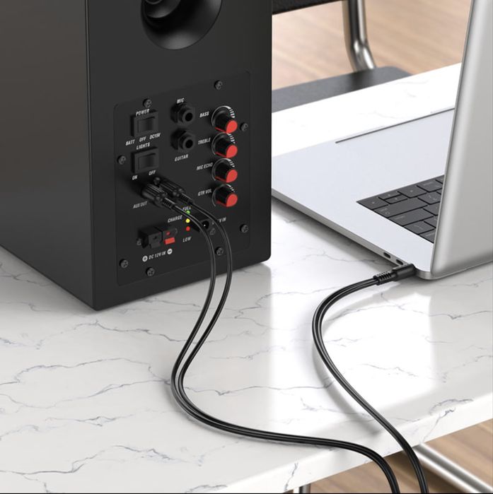 Аудио кабель AUX BL11 3.5мм на два RCA