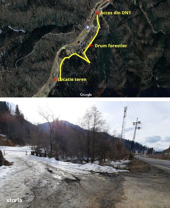 Timisu de Jos, Valea Barbului - Petrom -Teren  intravilan de 4,500 mp.