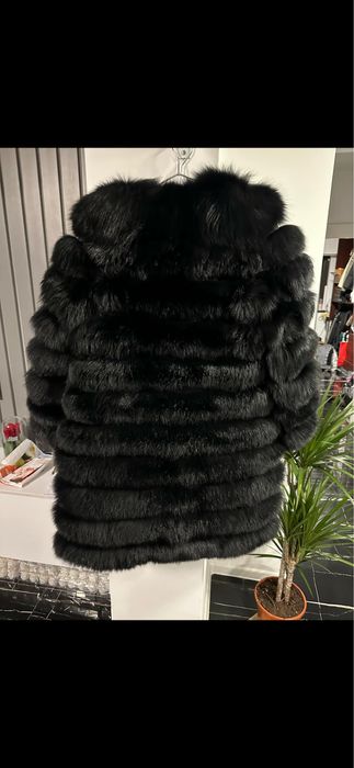 Blana de vulpe neagra marime S
