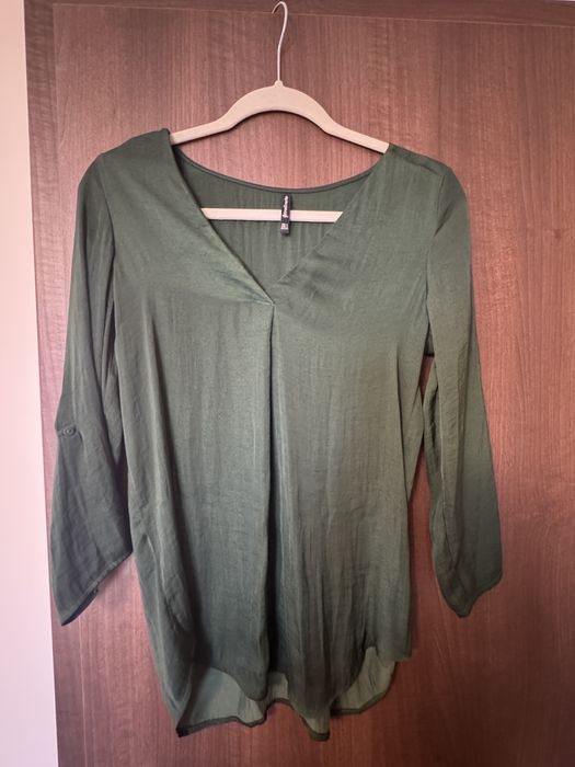 Bluza verde inchis Stradivarius S
