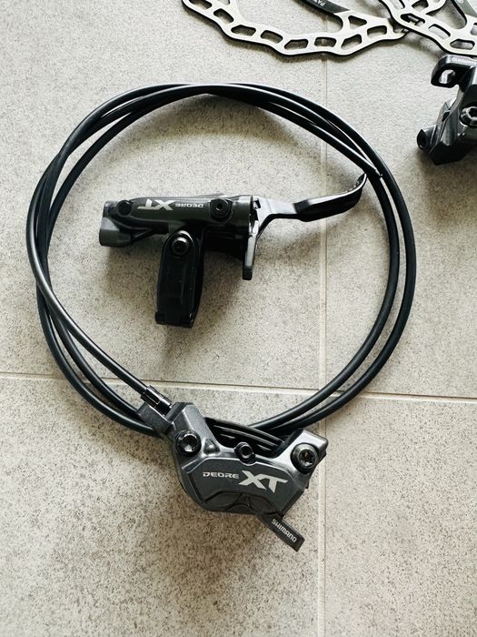 Shimano XT M8220 Hydraulic Disc Brakes + Galfer 203 mm ротори