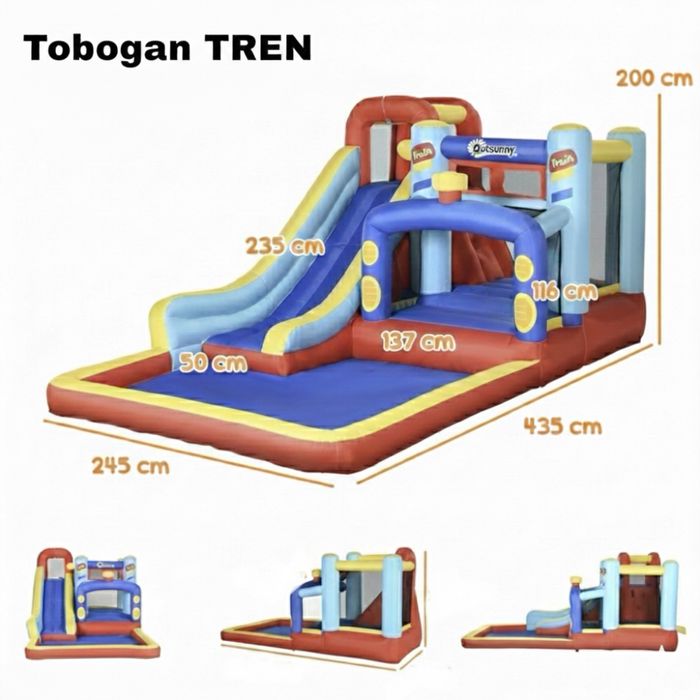 Inchiriez Tobogan Gonflabil 3 in 1 RACE Castel Unicorn petreceri copii