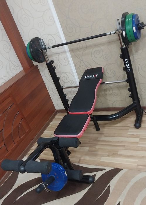 Продаётся тренажёр и штанга в комплекте