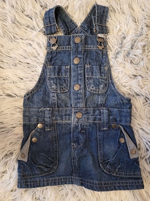 Sarafan Jeans ,12-18 luni , 74, 82- 89 cm