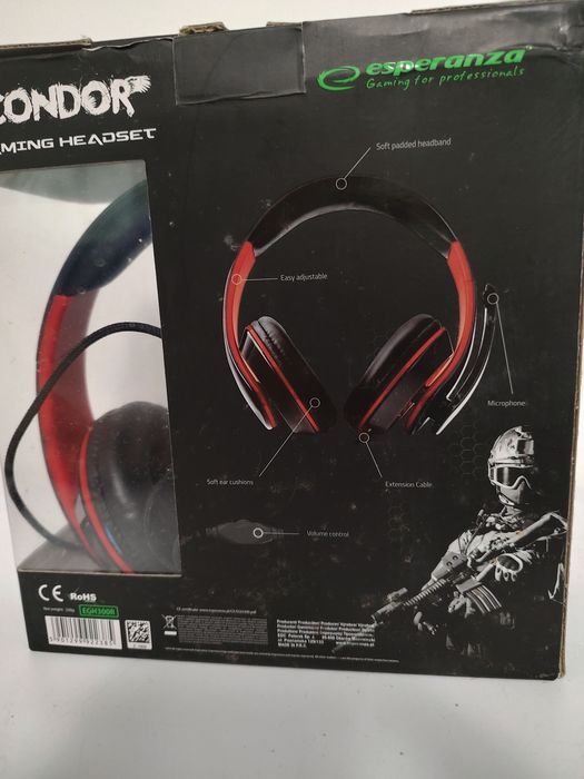 Гейминг - Gaming слушалки Esperanza - Condor
Марка - Esperanza 
Вид пр