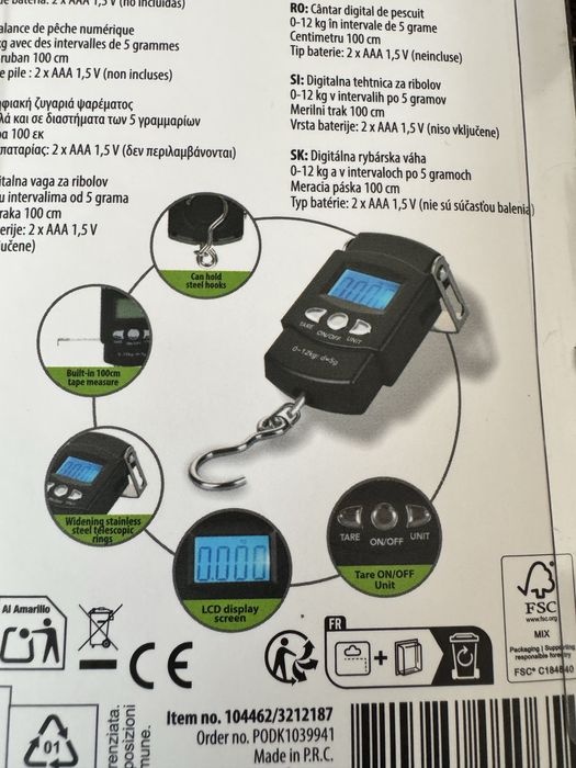 Cantar digital de pescuit (nou)