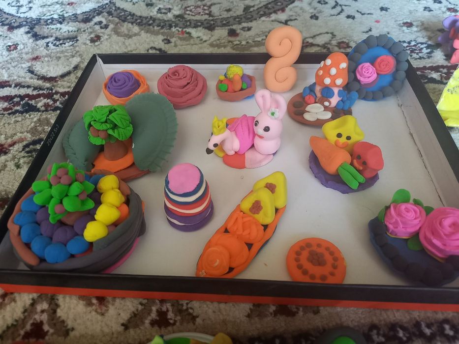 Поделки из воздушного пластилина.