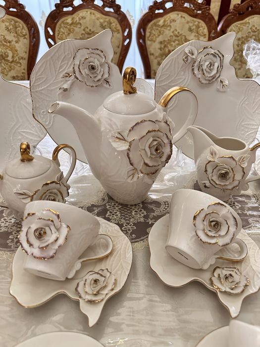 Чайный сервис белая роза