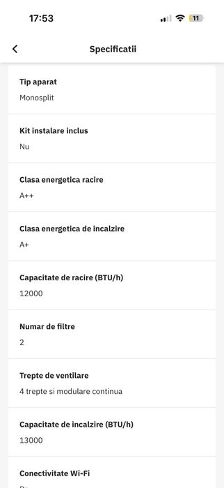 Aer Conditionat Bosch, 12.000 btu, nou.