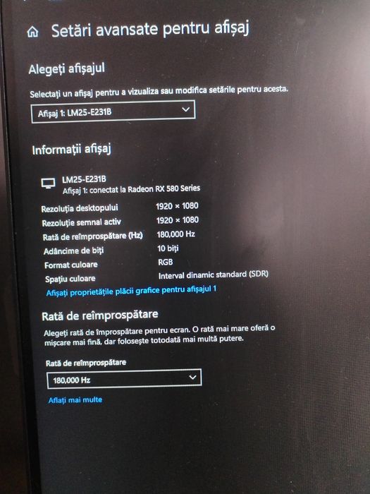 Monitor dahua tehnology de 180 hz, 0.5 ms, 24.5 inch