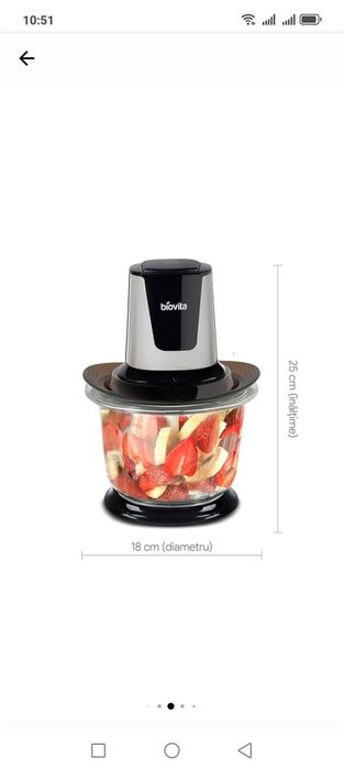 Tocator Electric pentru Legume, Fructe si Alimente, 500W, biovita