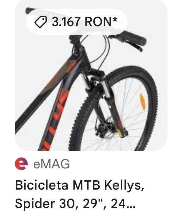 Bicicletă MTB Kellys, Spider 30, 29”,24…