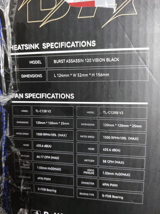 Cooler cpu display custom Thermalright Burst Assasin 120 Vision black